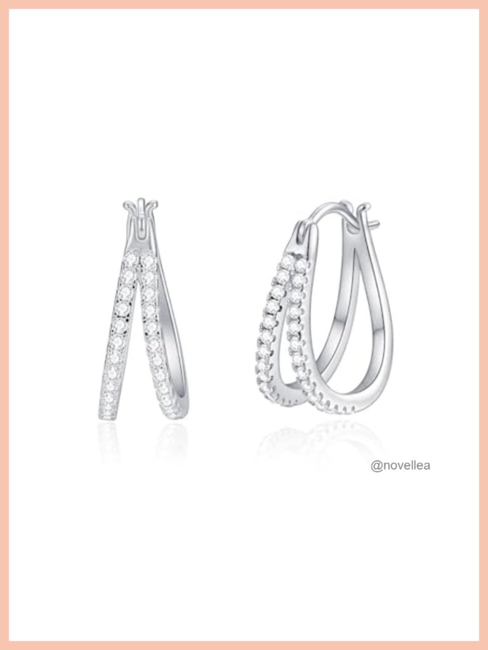 Double Hoop Earrings 14K Gold Plated Small Hoop Earrings for Women